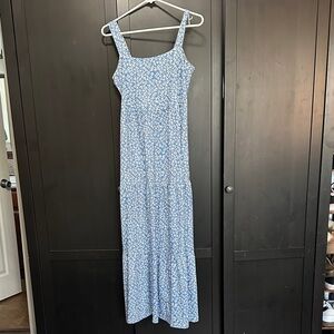 Floral Blue Maxi Dress